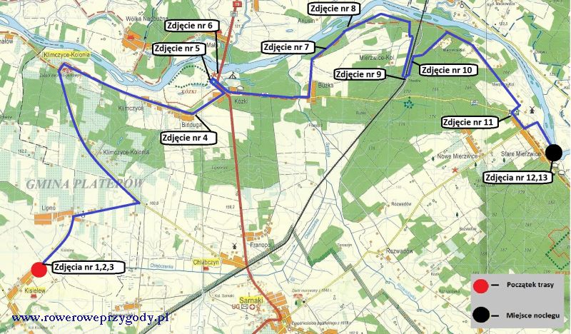 Mapa wycieczki nr 37 _ 1 dzień