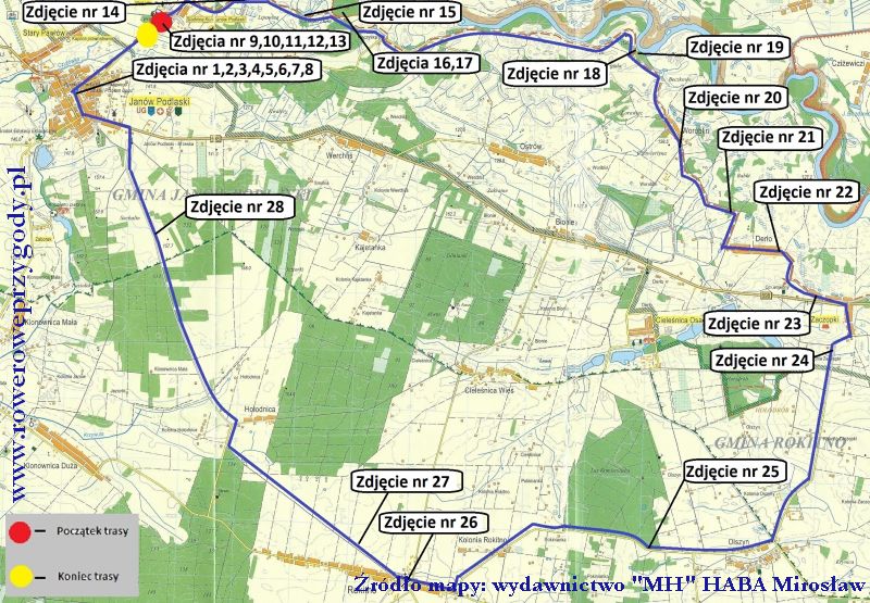 Mapa wycieczki nr  40